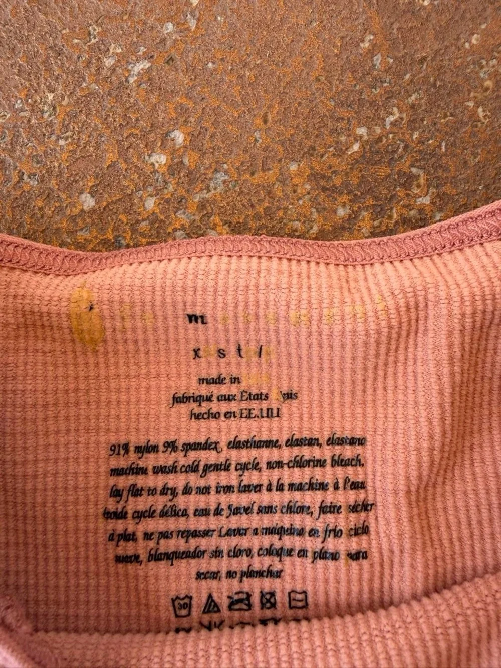 FREE PEOPLE MOVEMENT pink Cut It Out Long Sleeve sz xs/s #yogo